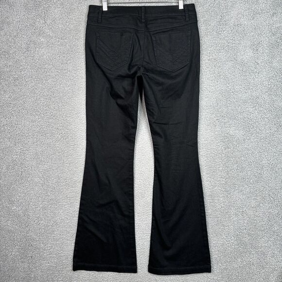 Cabi Jeans Women’s 6 Black Super Flare Pants NWT Licorice Wide Leg Cotton Blend - Picture 9 of 13